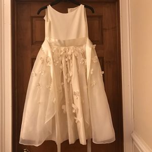 Ivory Joan Calabrese flower girl dress