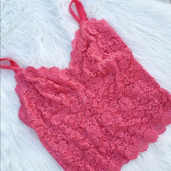 Cabernet Other - Plus pink lace bralette