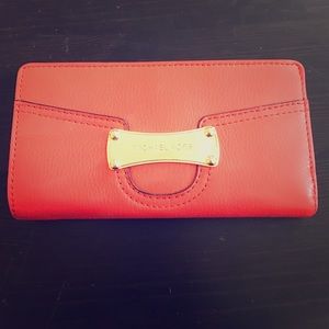 Orange Michael Kors Wallet