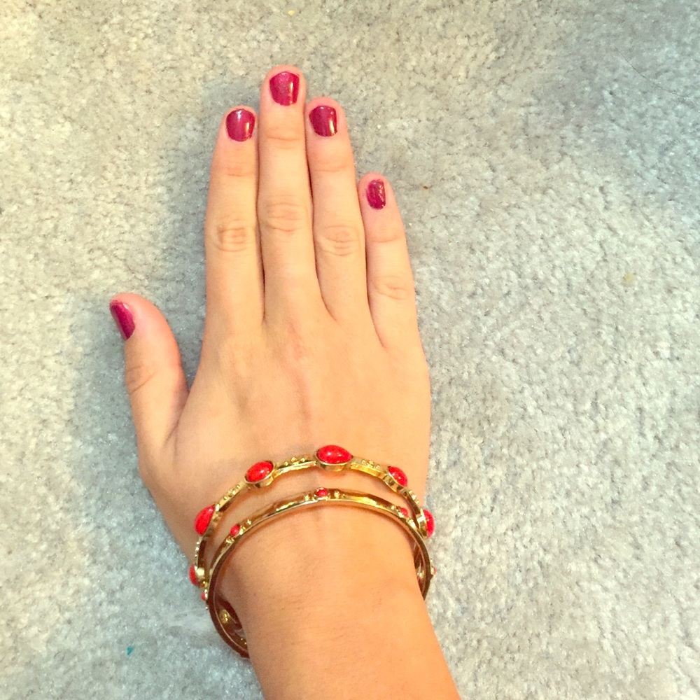 Red and gold bangles