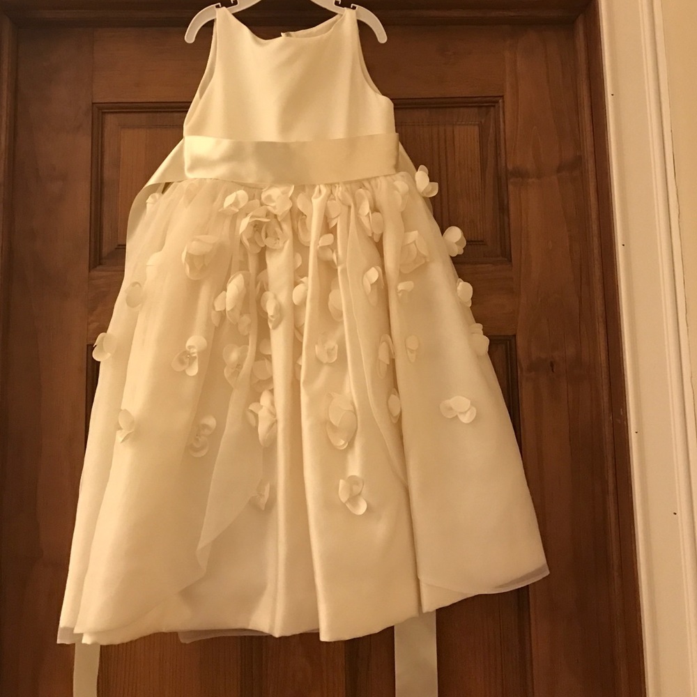 Ivory Joan Calabrese flower girl dress