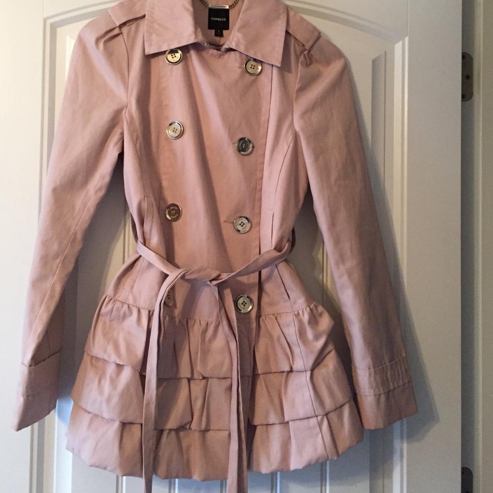 Light pink trench coat