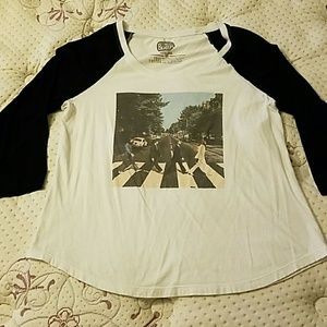 Torrid Abbey Road Beatles raglan tee
