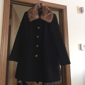 Forever 21 peacoat with removable faux fur collar
