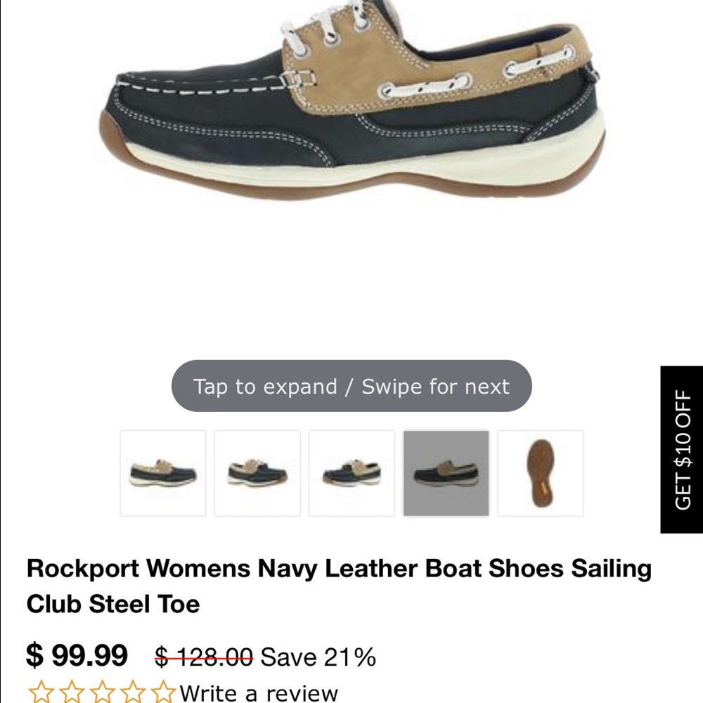 NWOT Rockport  "Steel Toe" Loafers