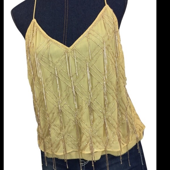 🎉FREE PEOPLE New Large Beaded Tank Top Shirt - Picture 2 of 4