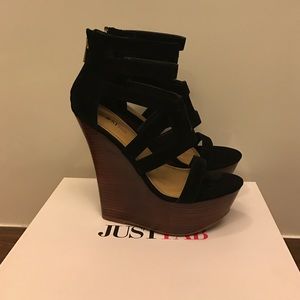 Excellent condition! High wedge heels