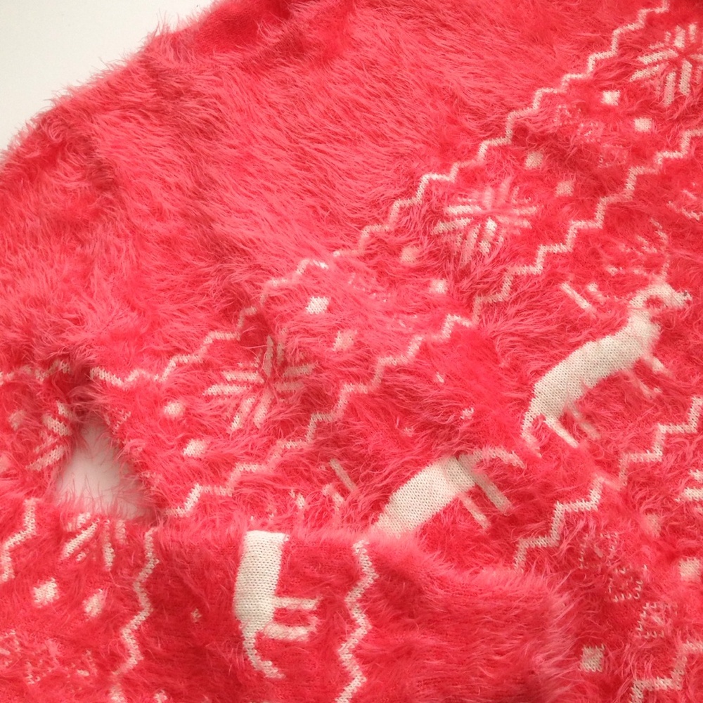 Oversized Orange Fuzzy Sweater - S - Picture 2 of 4
