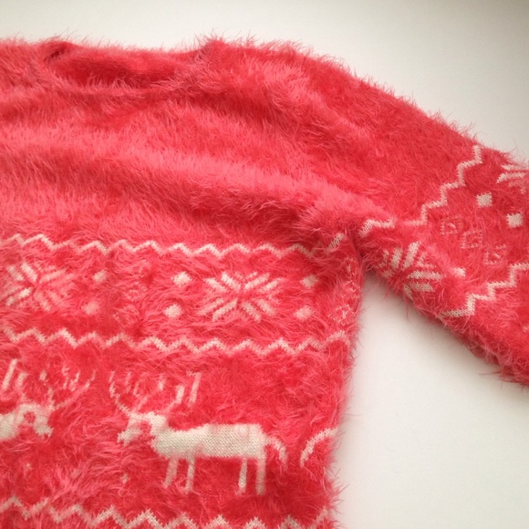 Oversized Orange Fuzzy Sweater - S - Picture 3 of 4