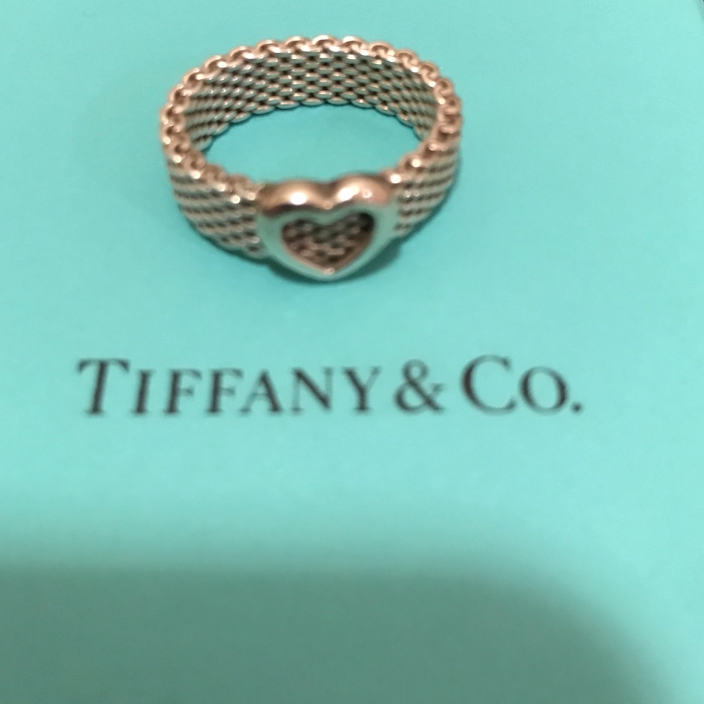Mesh heart T&Co ring