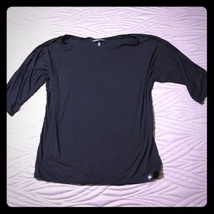 Victoria's Secret M Black 3/4 Sleeve Top