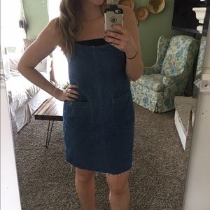 Vintage denim apron dress