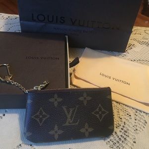 Louis Vuitton coin purse with key chain