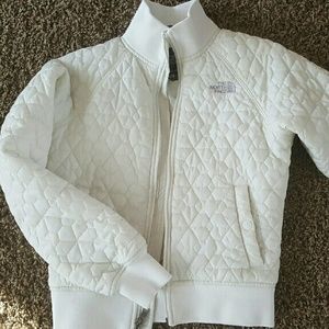 The North Face white jacket