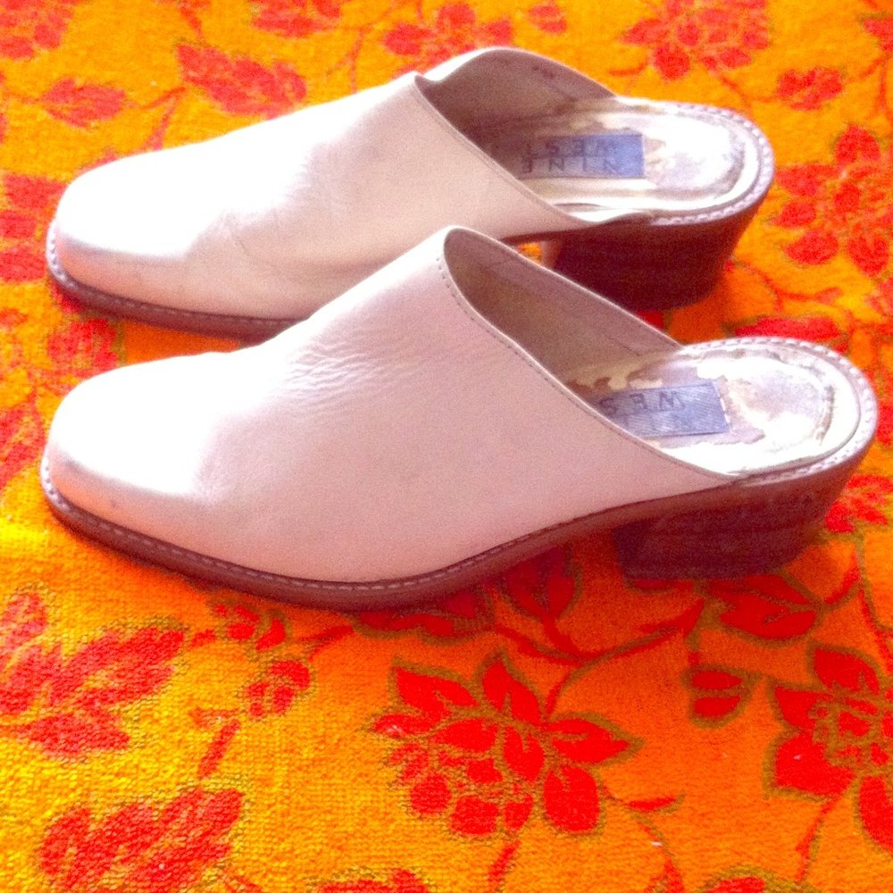 Vintage Off White Mules