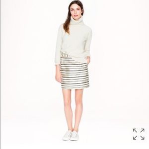 J. Crew Gold-striped mini