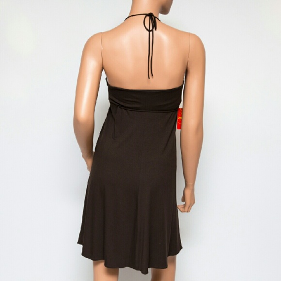 Ingwa Melero Rayon Jersey Leather Tunic Dress - Picture 3 of 4