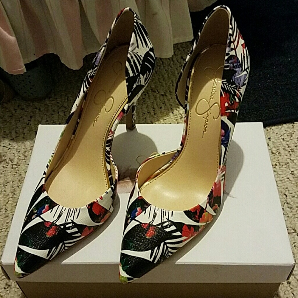Multicolored heels new with box