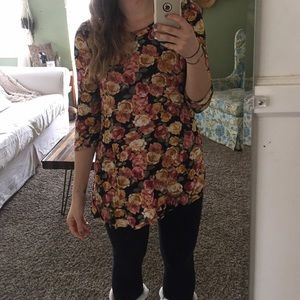 Floral tunic with crisscross back