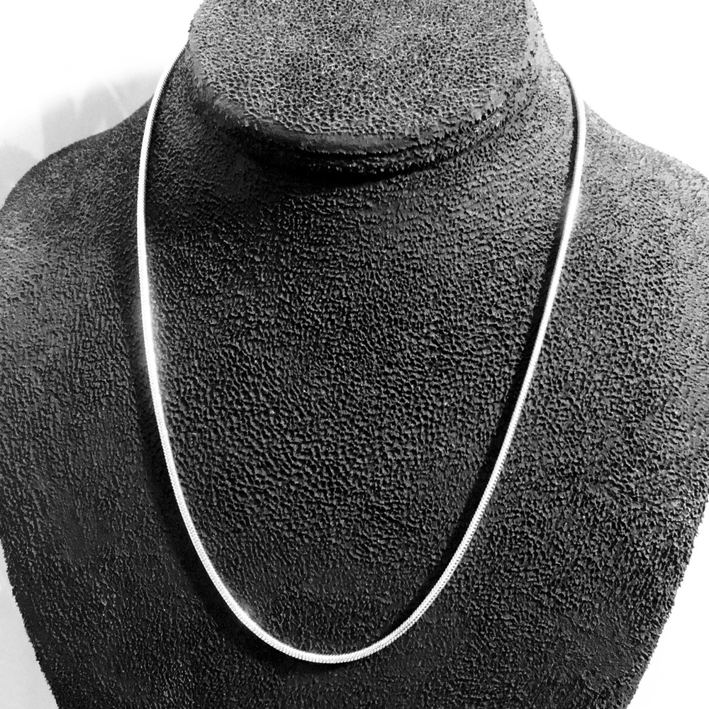 18" STERLING SILVER Snake Chain 2mm Necklace