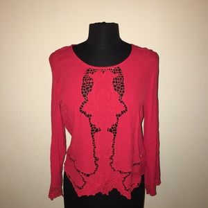 Cute red top with cut out design
