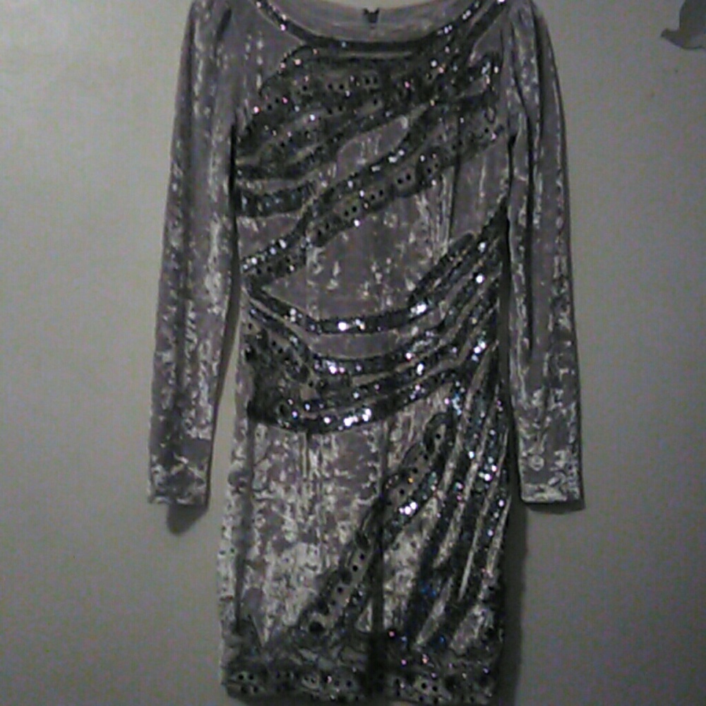 Sequins velvet dress