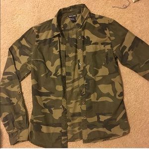 Camo button up