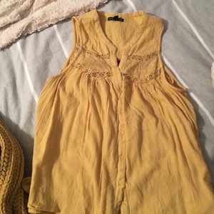 mustard-yellow American Eagle tank top