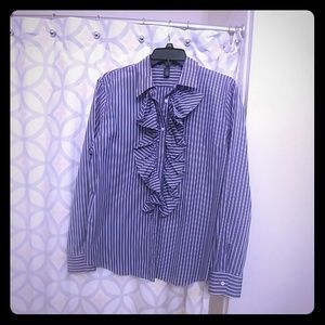 Ralph Lauren button down ruffle shirt  nw/o tags