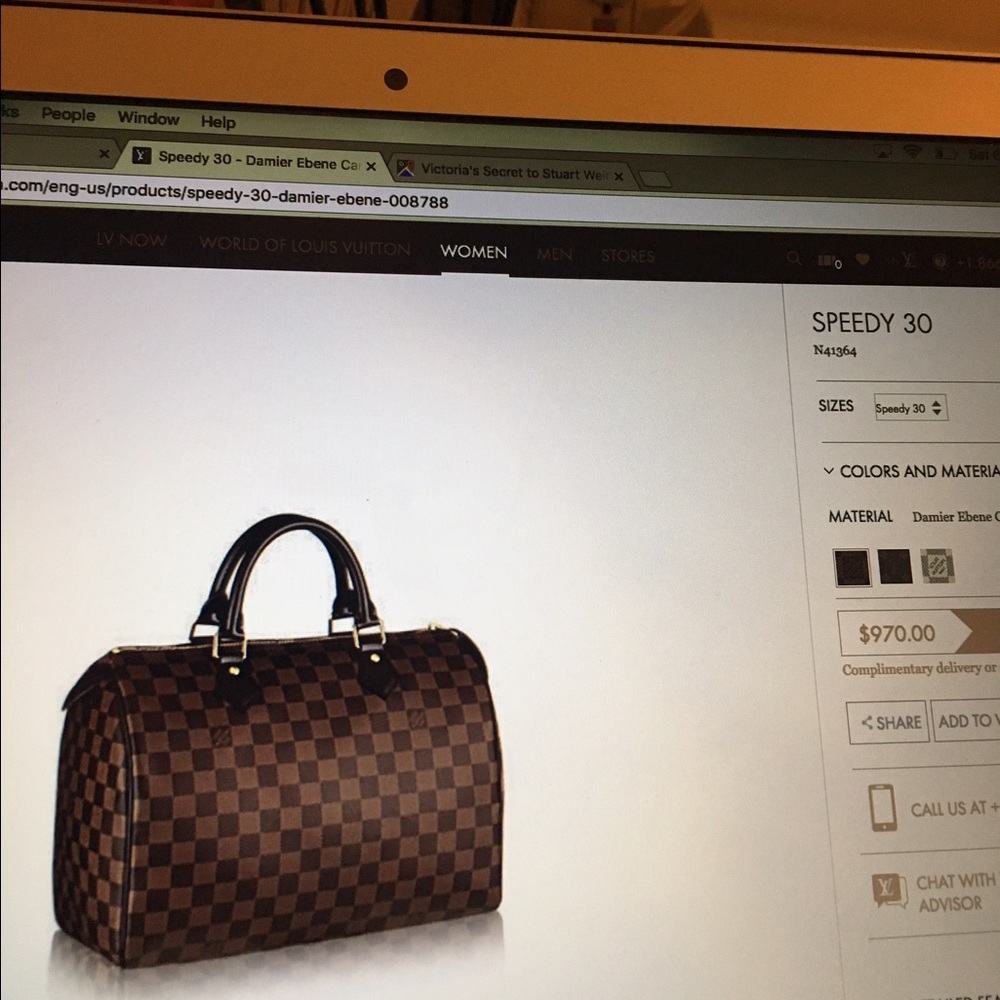 Louis Vuitton - Speedy 30 Damier Ebene Canvias