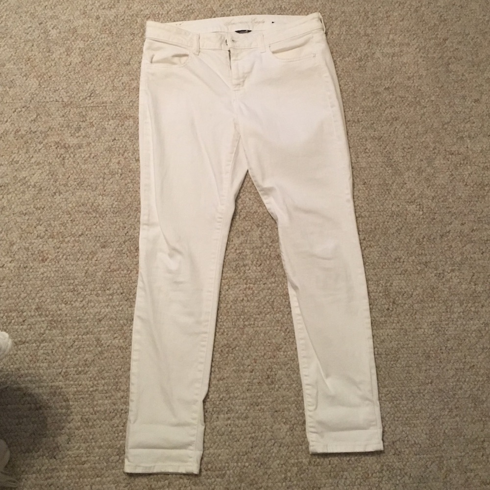 american eagle jeggings in white