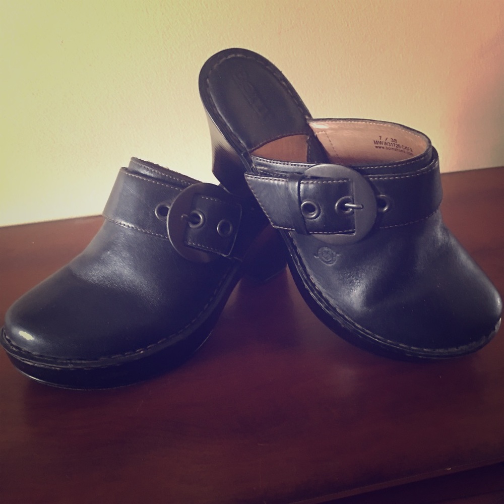 Born Leather Clogs