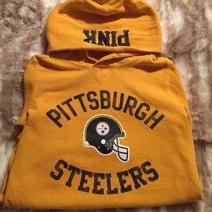 Pink Large NFL hoodie.