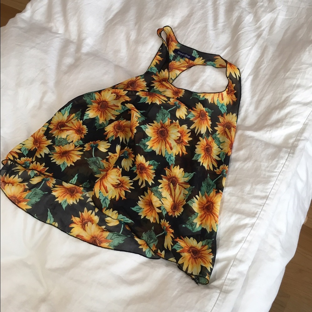 Sheer Sunflower Tank!