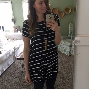 Striped oversized tunic