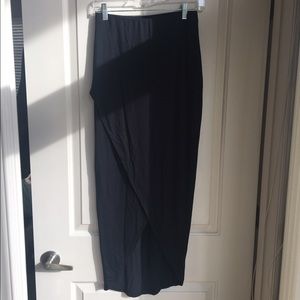 Mossimo Black Maxi Skirt with Asymmetrical Hem Mossimo Black Maxi Skirt with Asymmetrical Hem