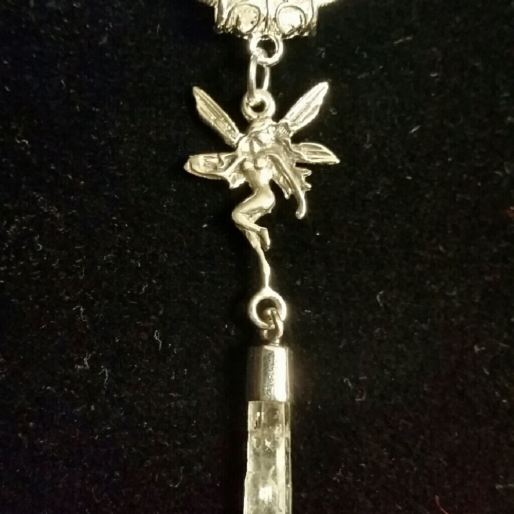 Sterling silver necklace with crystal