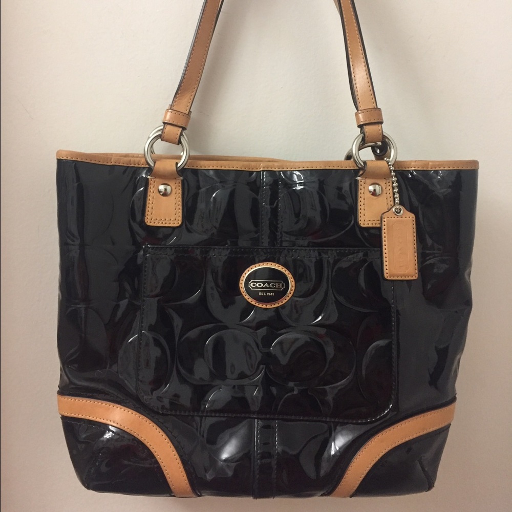 Coach patent leather handbag