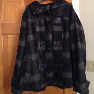 Black and gray plaid jacket- Torrid