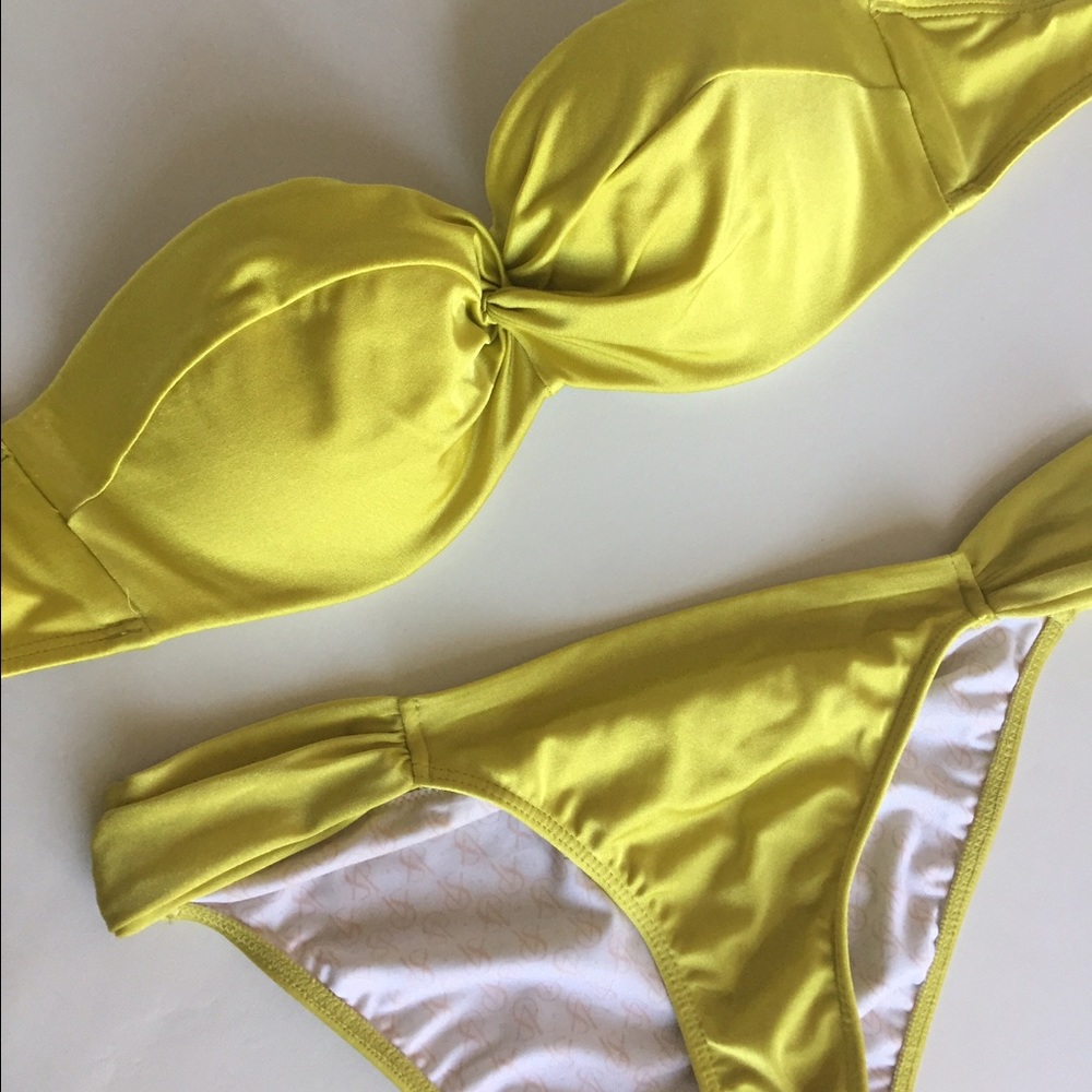 Victoria's suit pear green swimsuit bandeau