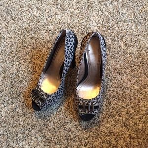BCBG animal print heels