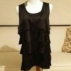 Chicos Shiny Ruffled Shirt