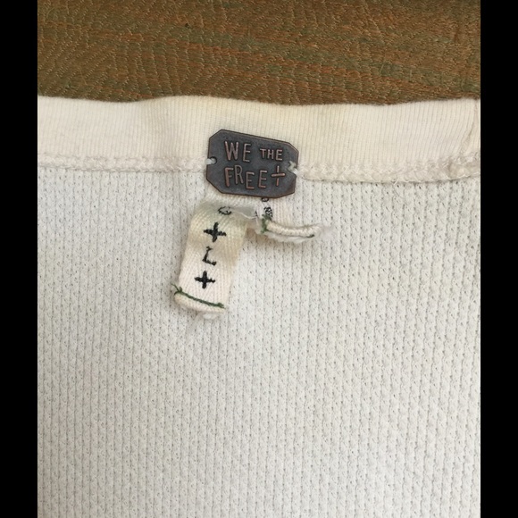 🚫SOLD🚫🌈Free People ivory lace cuff thermal L🌈 - Picture 4 of 4