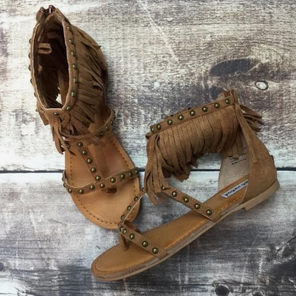 NIB Boho Gladiator Fringe Sandals - Picture 3 of 6