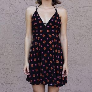 black print urban outfitters dress