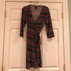 Patterned wrap dress
