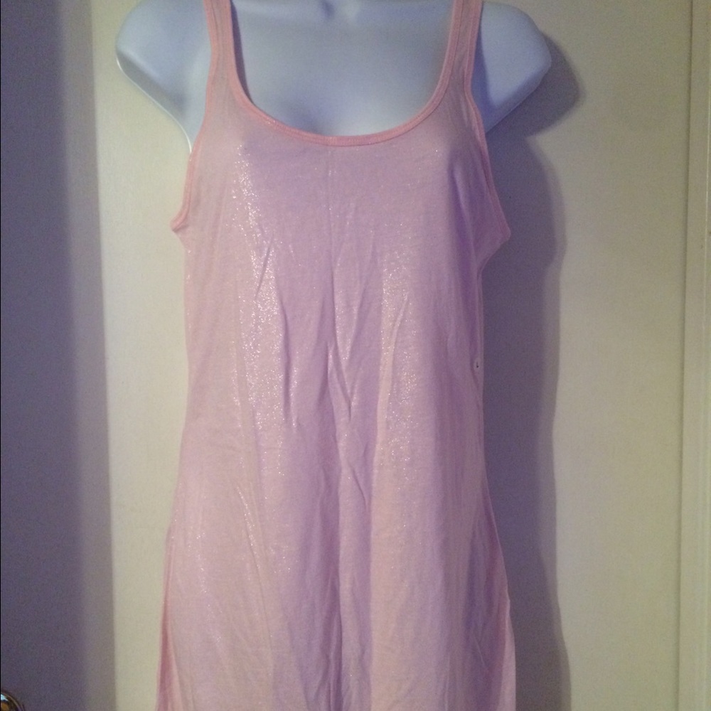 Glittery pink tank