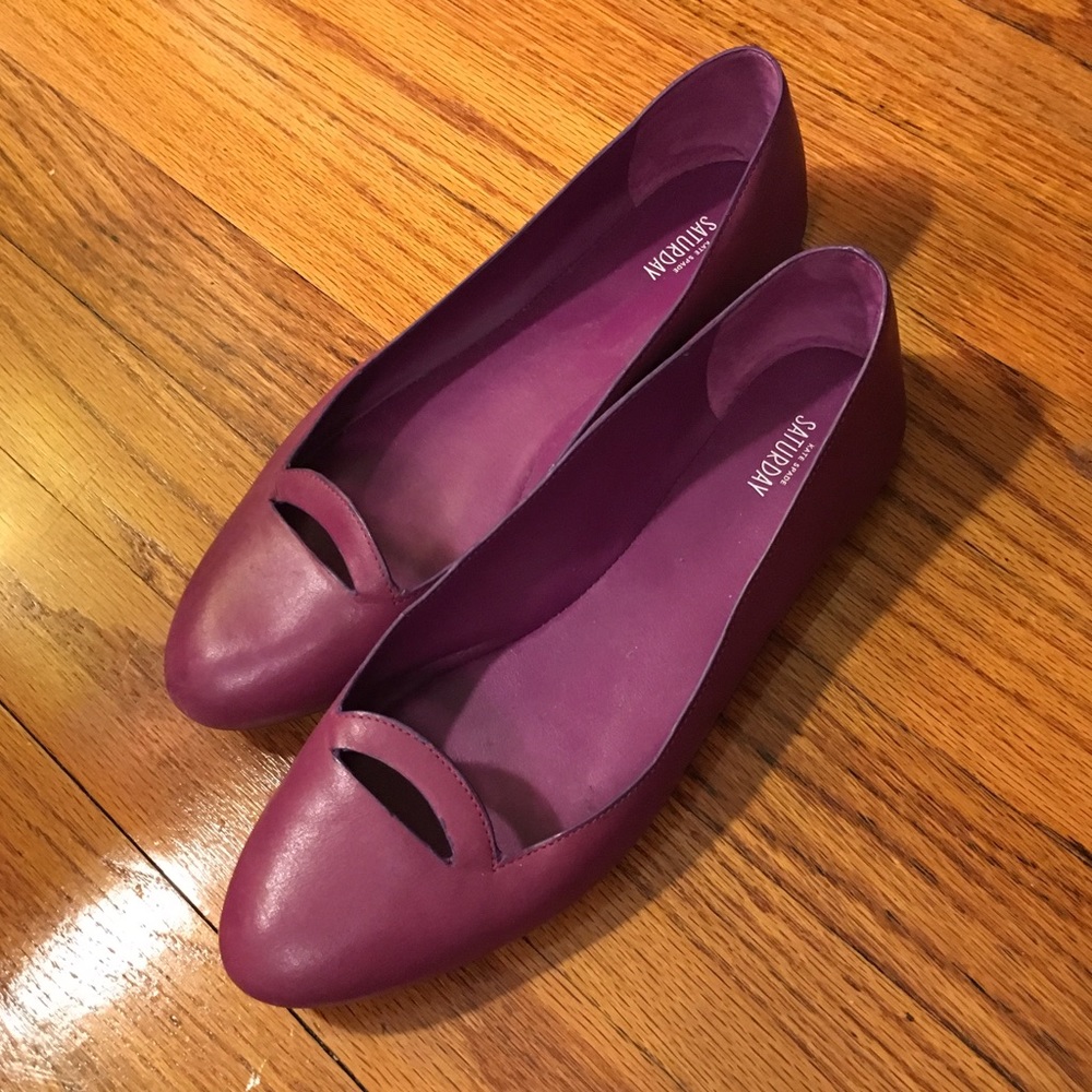 Purple Kate Spade Saturday flats