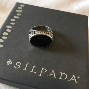 Silpada Black Oval Ring