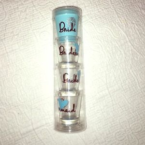 NWT set of 4 bridal party shot glasses